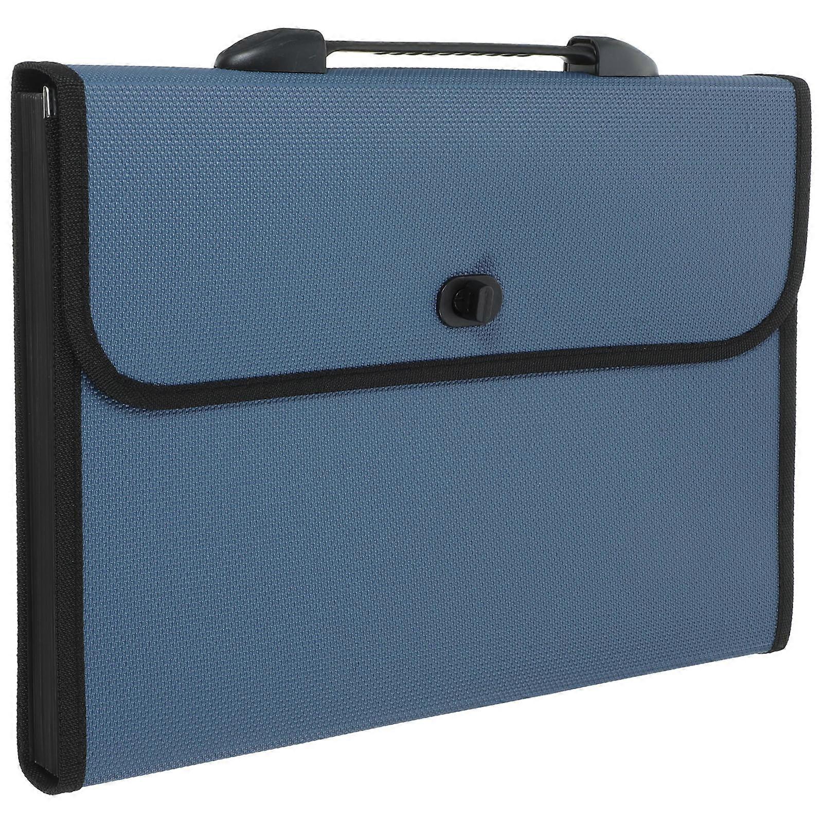 Blue Plastic Storage Folder for Documents with Wear Resistance and Vertical Insert Design 1