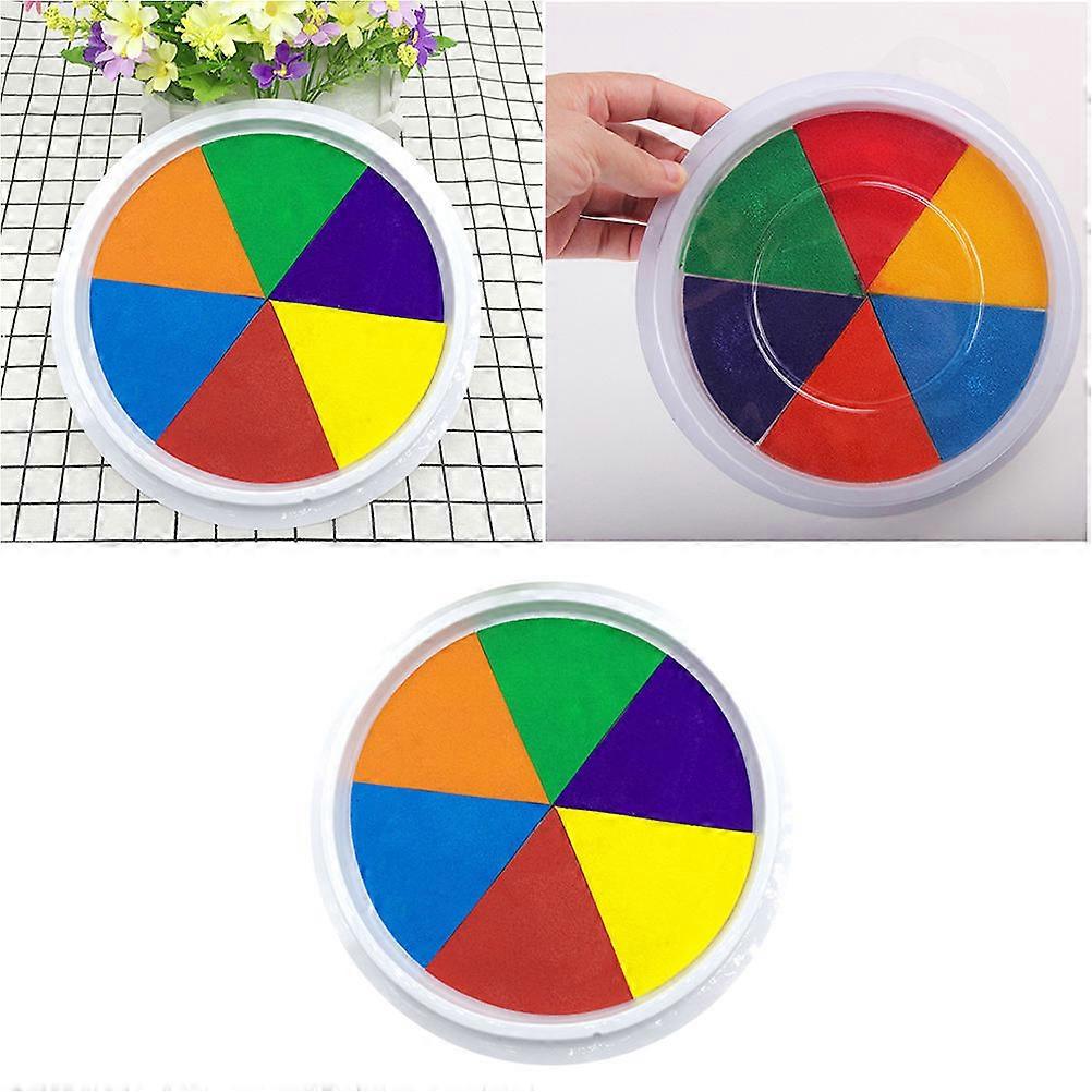 Kids Ink Pad Portable Finger Painting Stamps For Kids Fabric Use Printing Oil Material Square Shape 1Pack