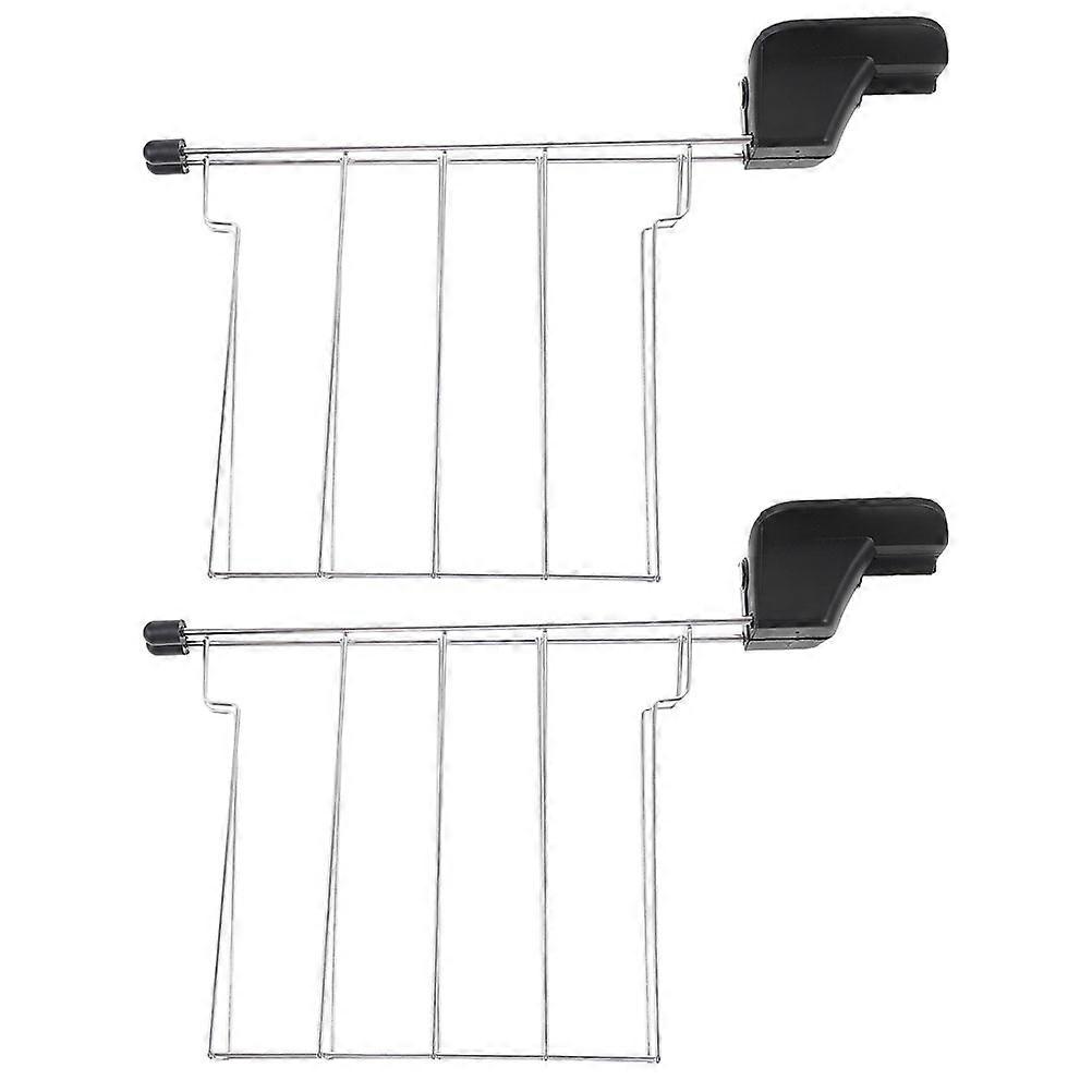 Stainless Steel Toaster Warming Rack 2pcs Bread Holder for Sandwiches Compatible with Toast Machines, High Temperature Resistant Serving Rack
