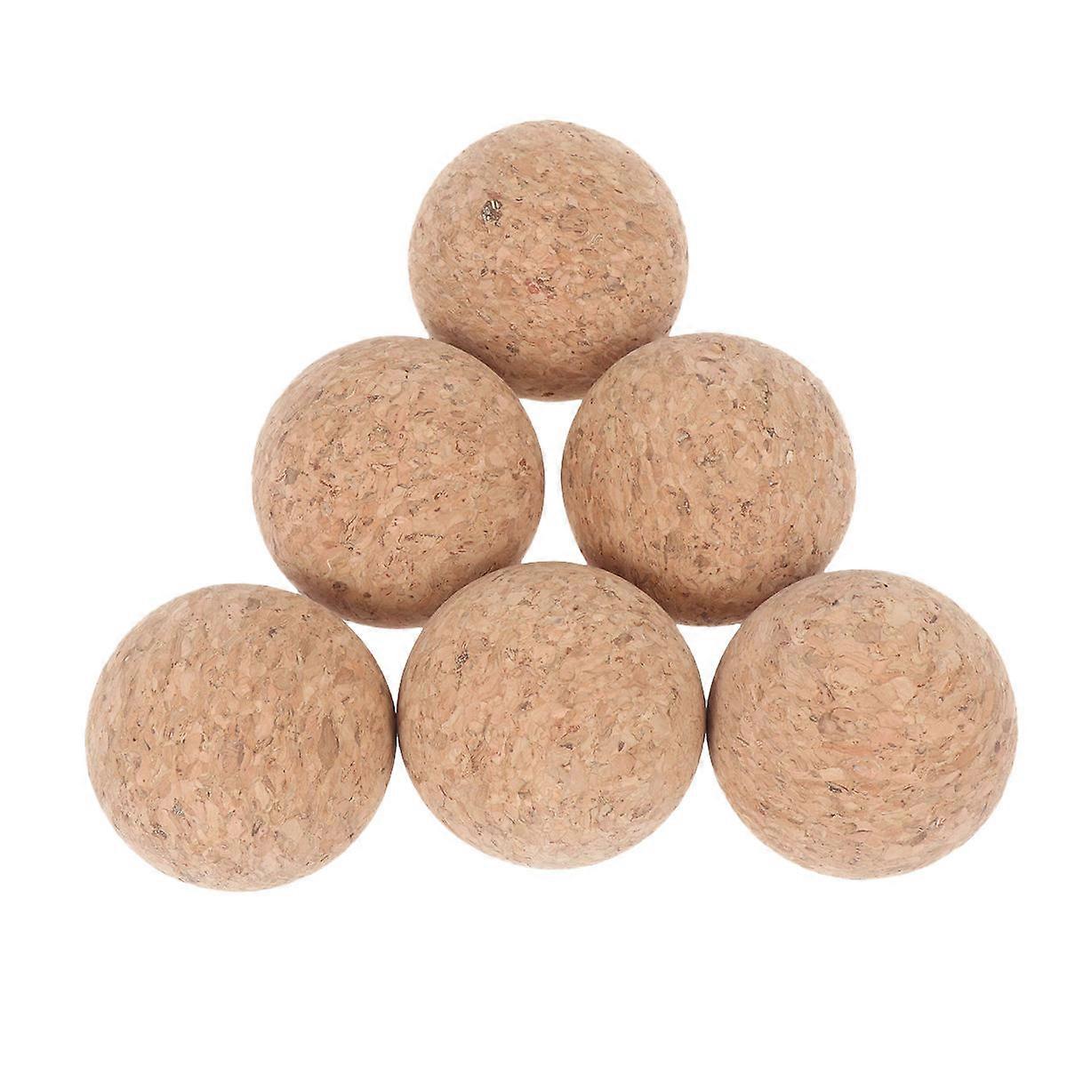 Billiards Cork Replacement Balls for Playing Use Light Brown 6 Pieces