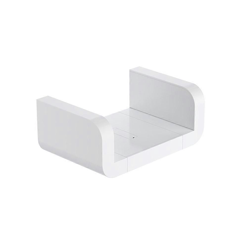 White Corner Wall Mounted Shelf for Storage Made of PP Modern Decorative Bookshelf Saves .9x7.9x11.8 Inches