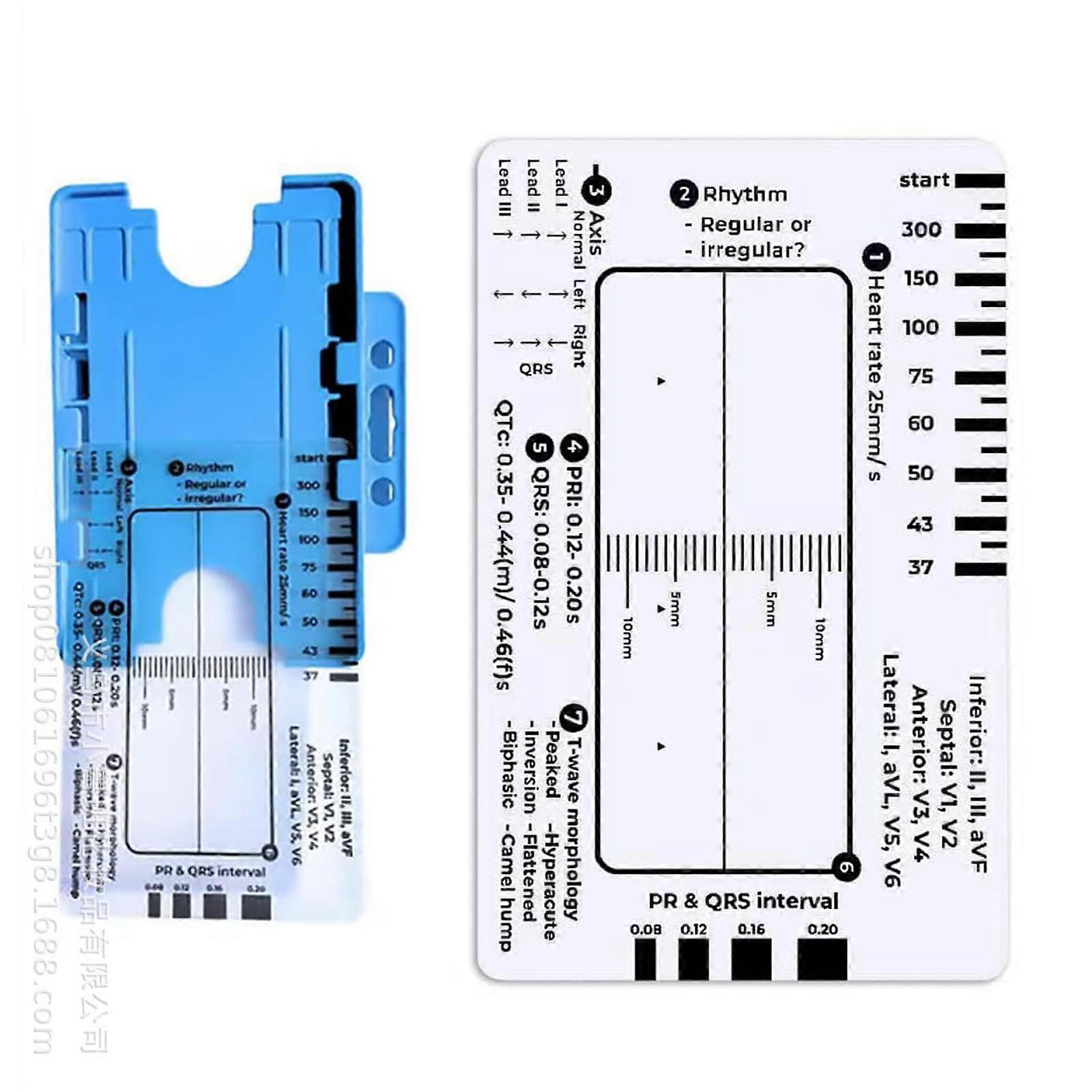 Clinical Electrocardiogram Reference Card for Efficient Heart Data Reading, Interpretation, Educational Use