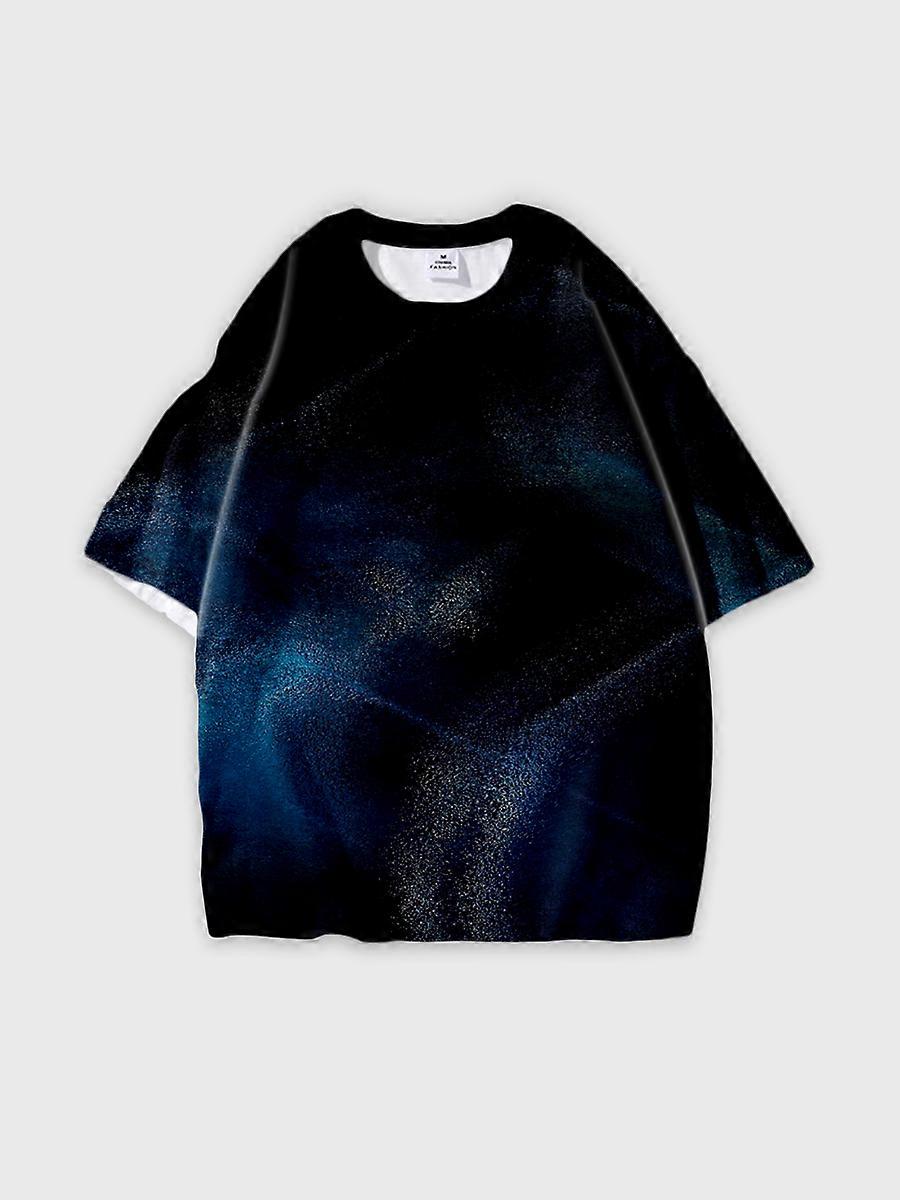 T-shirt round neck Pattern loose short sleeve B1194