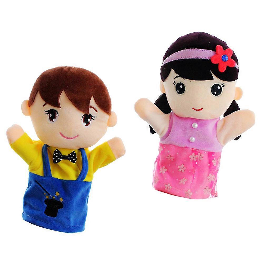 Family Members Plush Hand Puppets Soft Cloth Educational Dolls for Storytelling, Role Play, and Interactive Learning at Kindergarten and Home