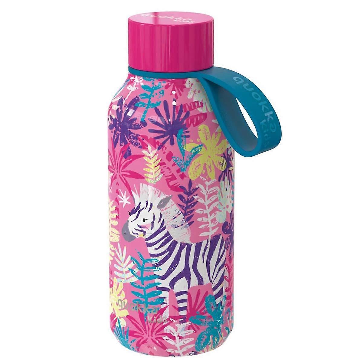 330ml Insulated Bottle Solid Kids Model with Strap and Zebra Pattern