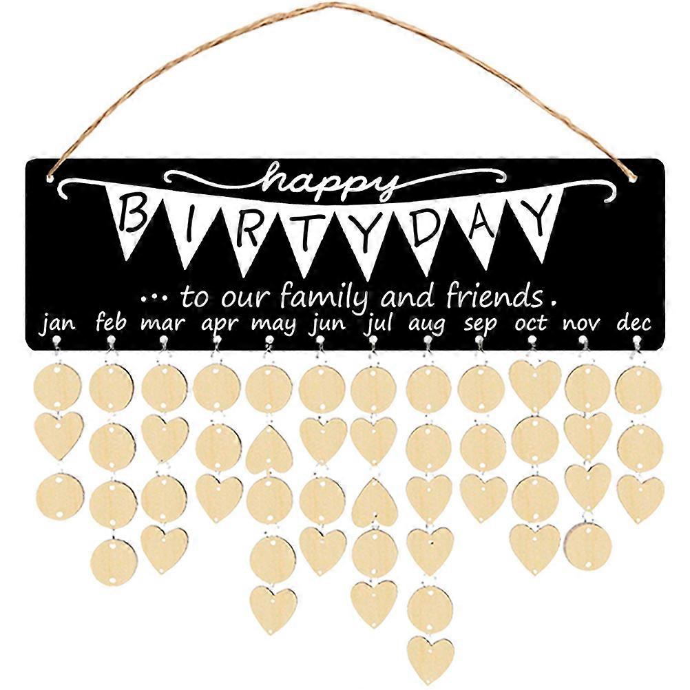 DIY ديكور المجلس عيد ميلاد تقويم الجدار معلقة مربع الشكل 40X12CM الخشب الجدار معلقة 1 مجموعة