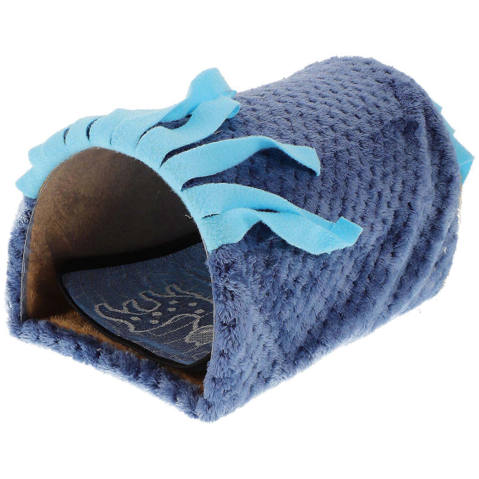 Small Pet Tassel Tunnel Rabbit Cage Hideout Hamster Bed Lint Plush Fabric Home Use Sofa 118×71×63in Sleeping Place 1Pack