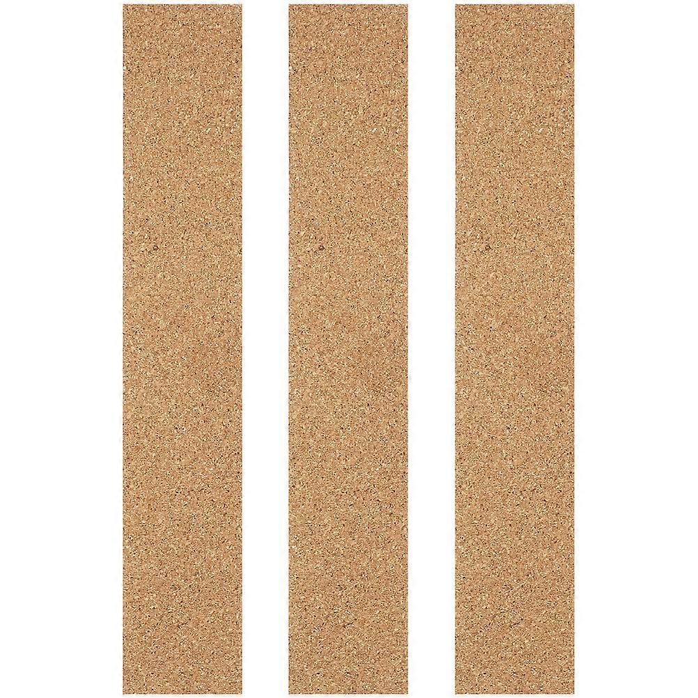 3pcs Self Adhesive Natural Cork Bulletin Strips for Office, Home, Classroom – Frameless Memo Board Bars with Non Slip Texture for Photo Wall &