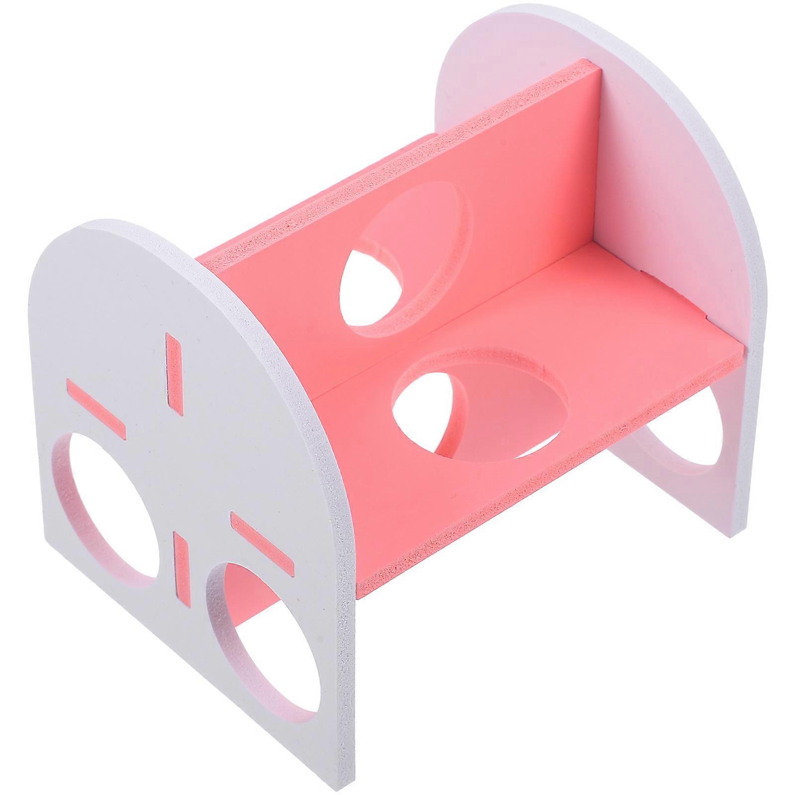 Durable PVC Pink Hamster Hideout House for Small Pets to Play Sleep and Rest Easily Cleanable