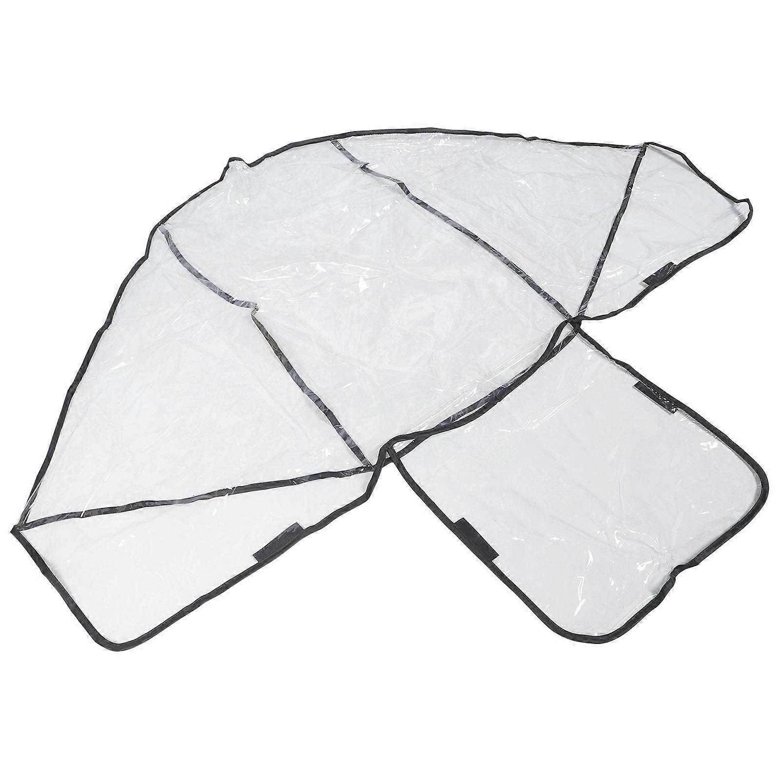Universal Double Stroller Rain Cover Transparent PVC for Home Use Protects from Rain and Wind