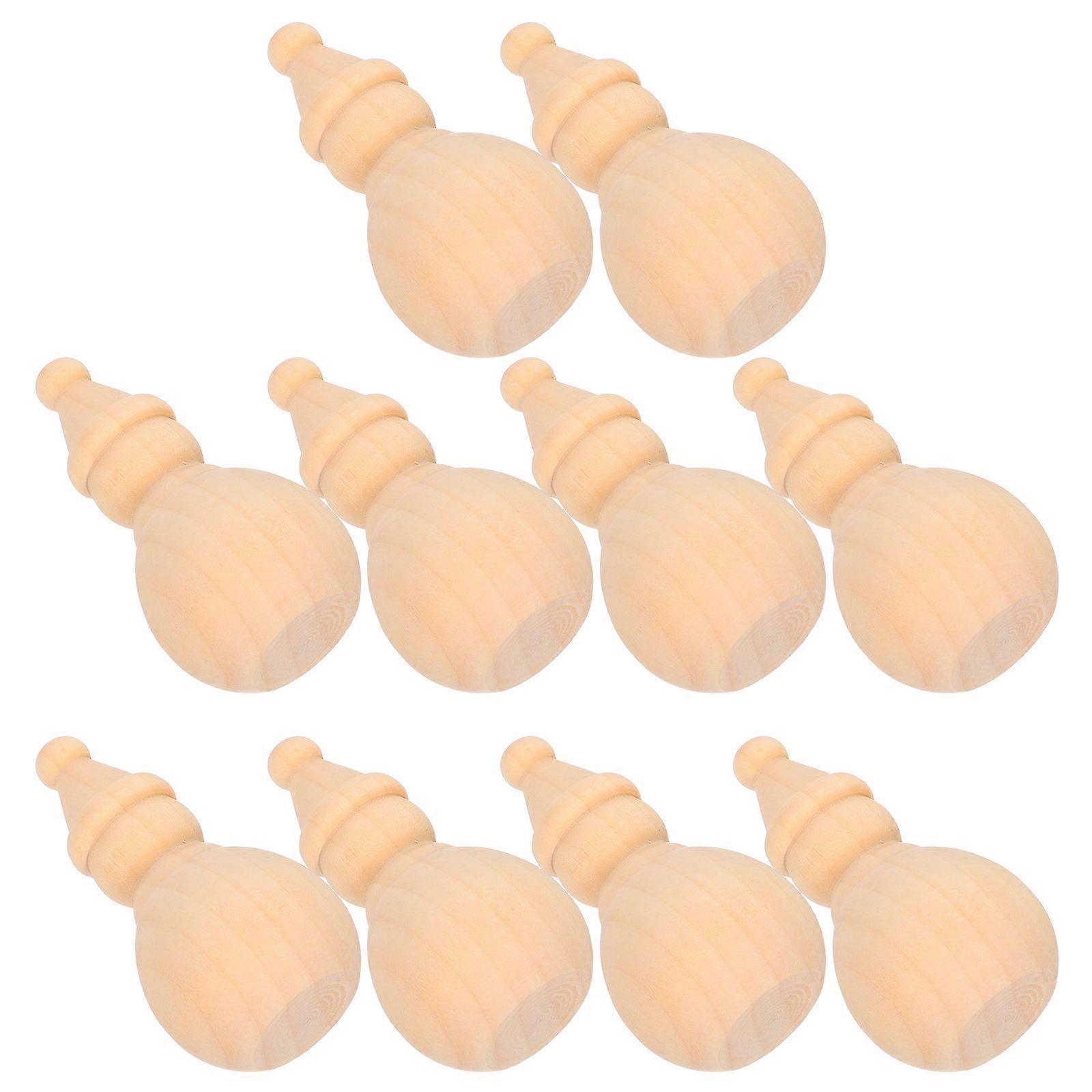 Wooden Snowman Peg Dolls – 10pcs Natural Wood Figures for Holiday Decor & Family Art Projects – Sturdy Solid Wood Craft Kits for Painting