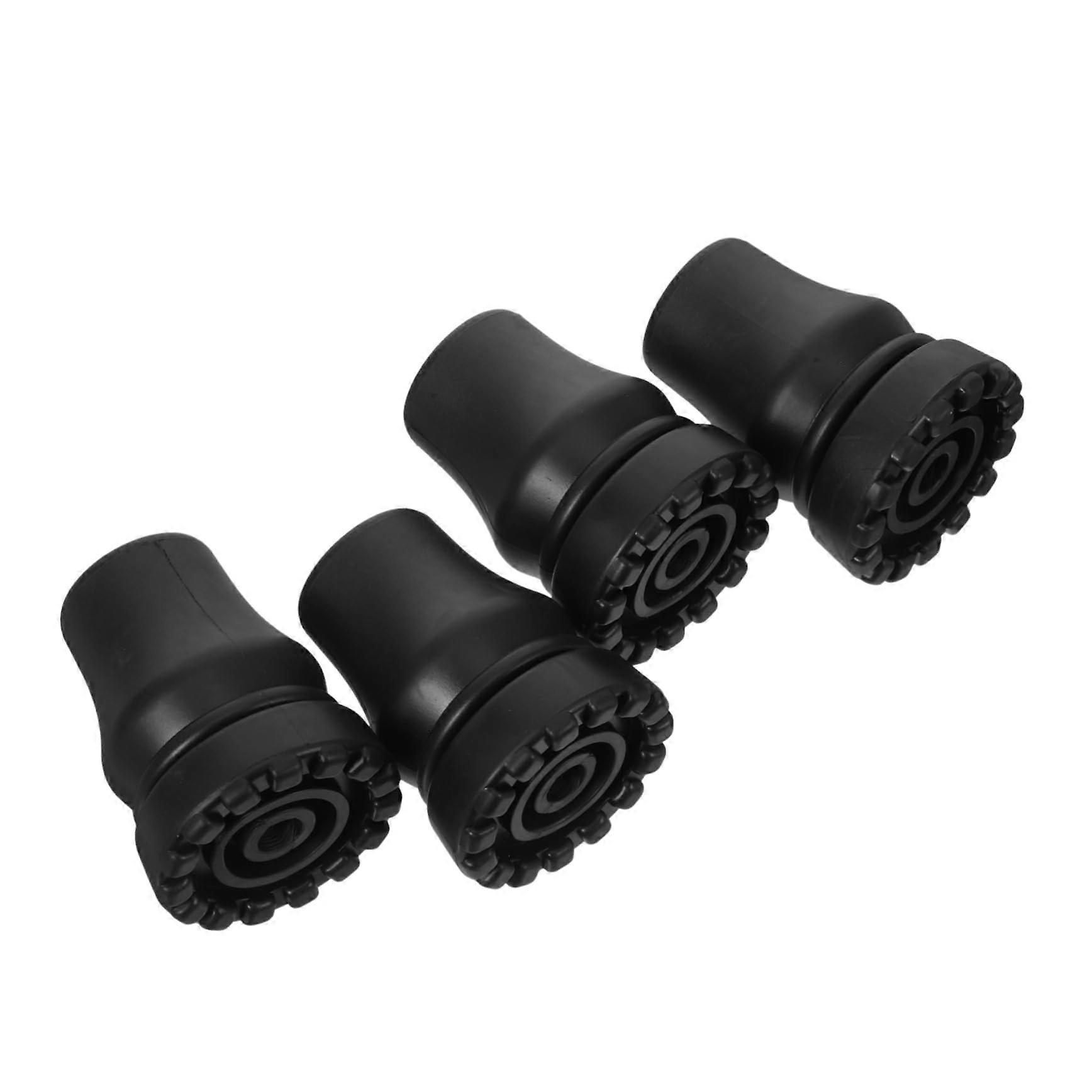 4 nonslip and durable rubber replacement tips for walking sticks and trekking poles, multifunctional rubber tips for improved stability.