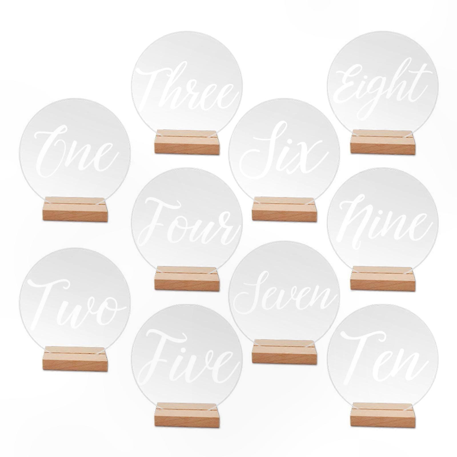 جولة الاكريليك رقم الجدول علامة مع حامل مجموعة أرقام رقم الجدول الوقوف لعيد ميلاد مهرجان حفلة الجدول الديكور