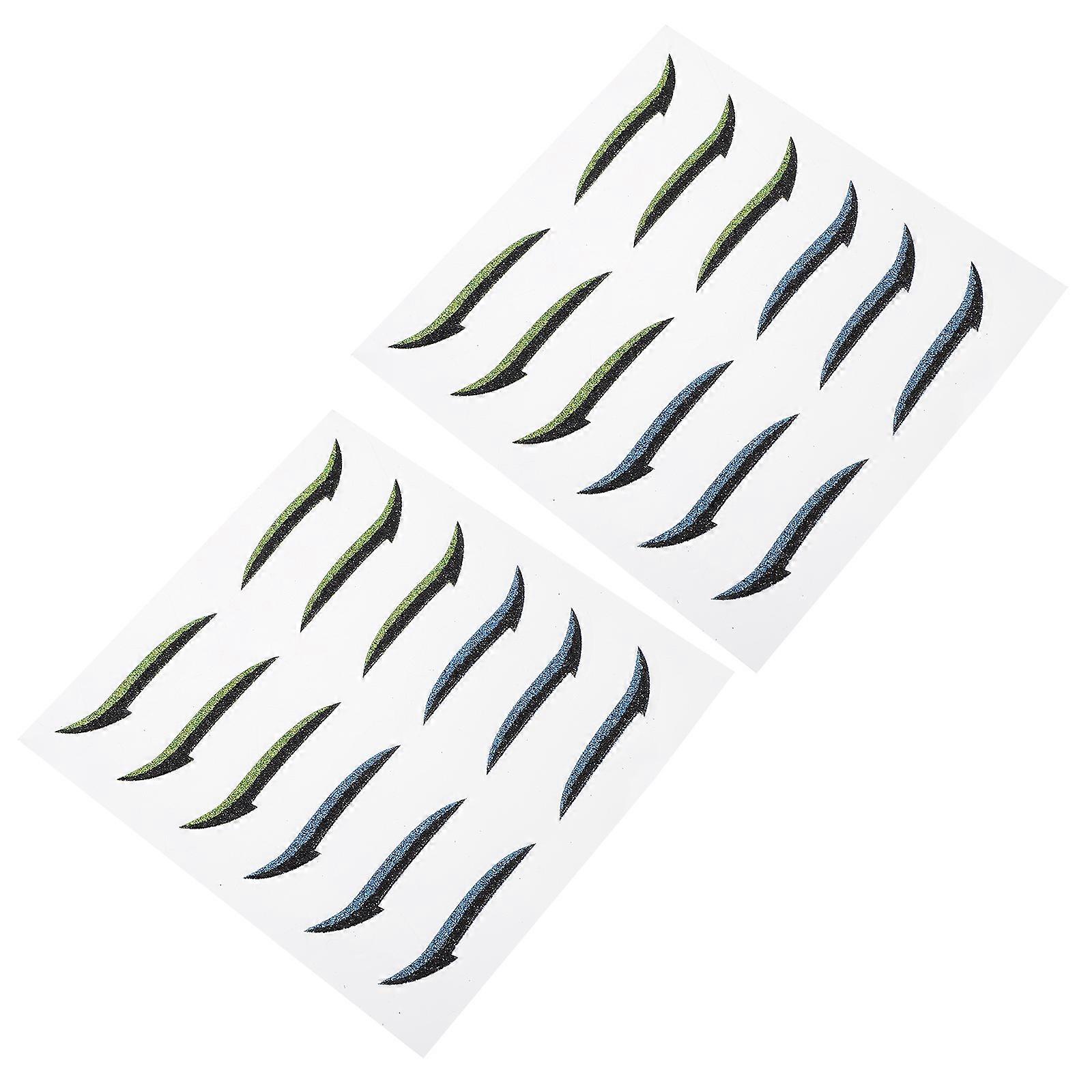All-Match Style Eyeliner Αυτοκόλλητα 12 ζεύγη επαναχρησιμοποιήσιμες διπλές ταινίες βλεφάρων εξωτερική χρήση αδιάβροχη 12Pcs