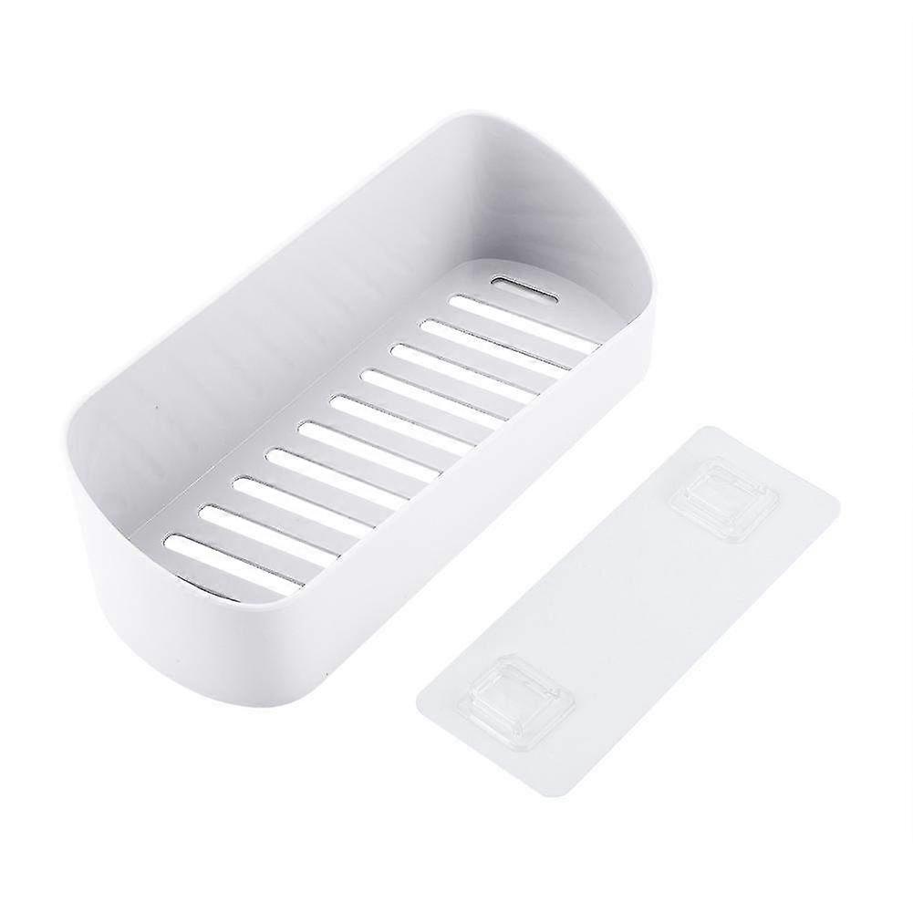 Easy Installation Wall Storage Box Shelf - Strong White Organizer for Kitchen & Bathroom Storage Solutions