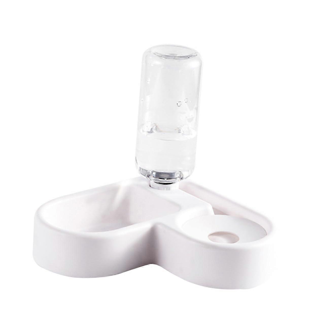 Automatic Water Dispenser and Food Dispenser for Pets, NonSlip Design, Suitable for Cats and Dogs, White for Home Use