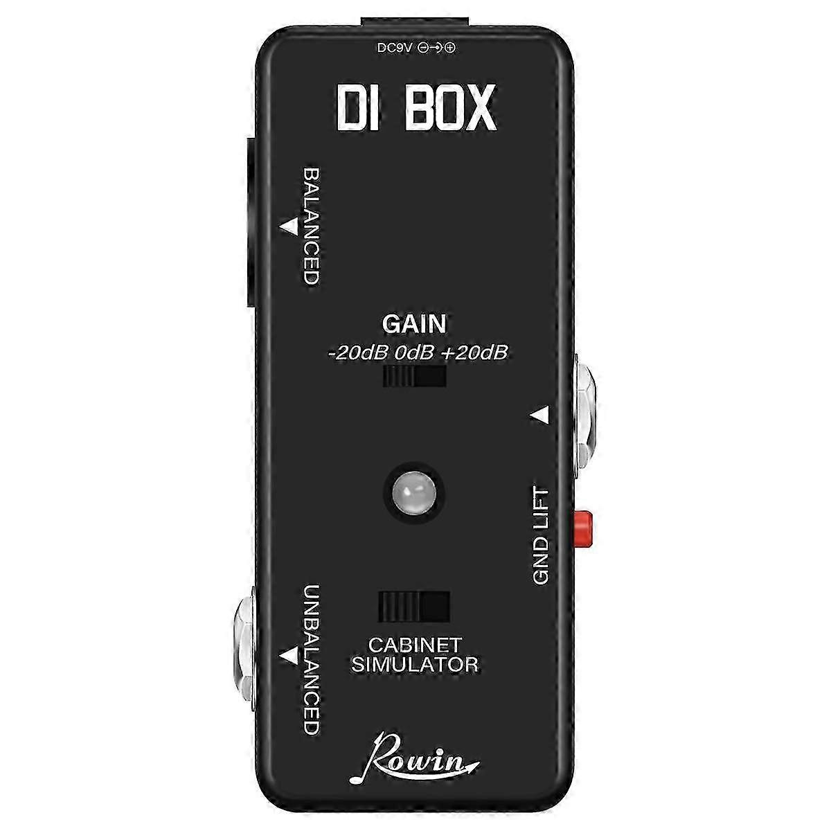 DI BOX LEF-331 Micro-DI with Cab Sim and Gain Guitar Effect Pedal True Bypass