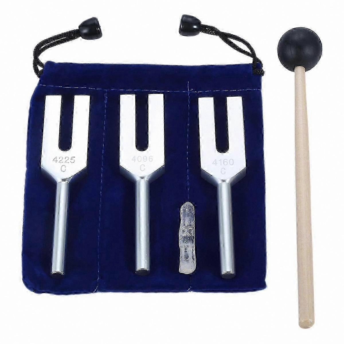 Sound Healing Forks Set - 4096 Hz, 4160 Hz, 4225 Hz Tuning Tools for Vibrational Therapy & Musical Exploration