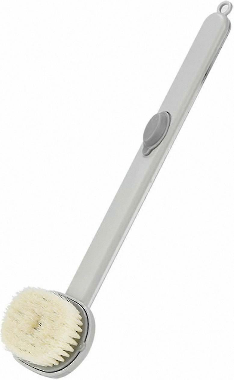 Bath Brush with Long Handle, Gray Color