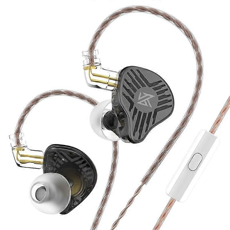 EDS In-Ear Monitors Wired Headphones 1DD Dynamic Driver Black with Microphone HiFi Deep Bass Sound