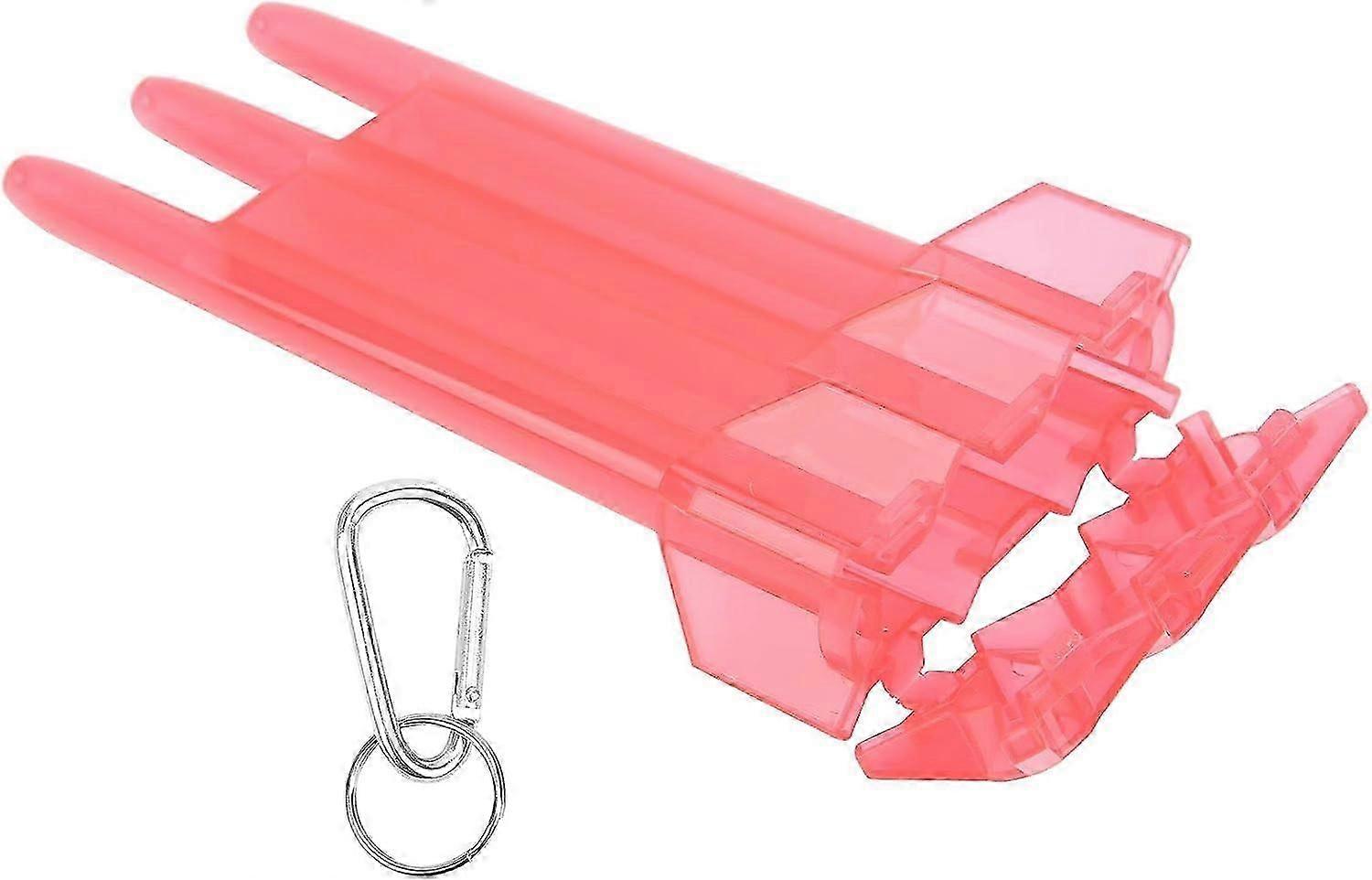 Compact Red Dart Case with Hanging Loop - ABS+Aluminium Storage for 3 Sets