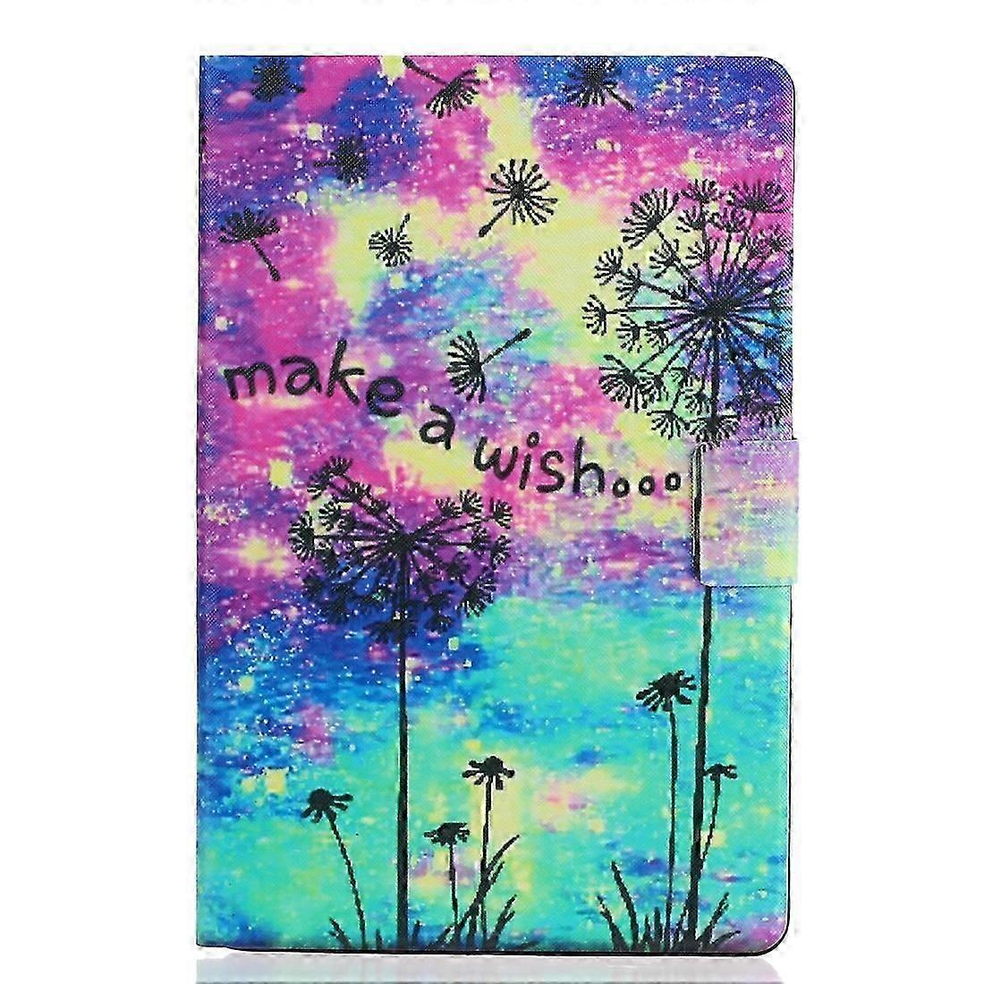 Tablet Case For Lenovo Tab M10 Plus TB-X606F Coloured Drawing Horizontal Flip Leather Case with Holder &Card Slot &Sleep / Wake-up Function(Dandelion)