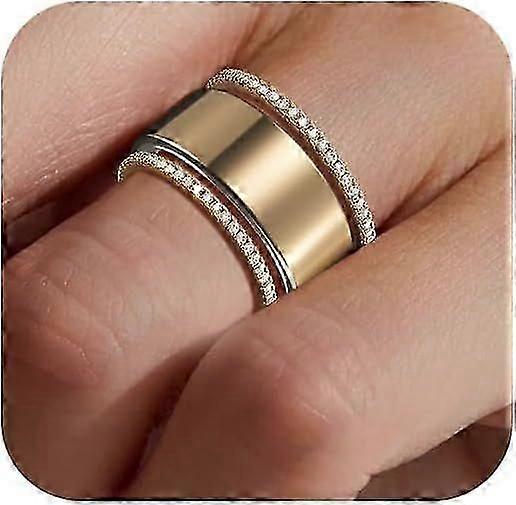 2-Pack 14K Επιχρυσωμένα Δαχτυλίδια Στοίβαξης για Oura Gen 4/Oura Gen 3, Cubic Zirconia Simulated Diamond Oura Ring Stack για Γυναίκες