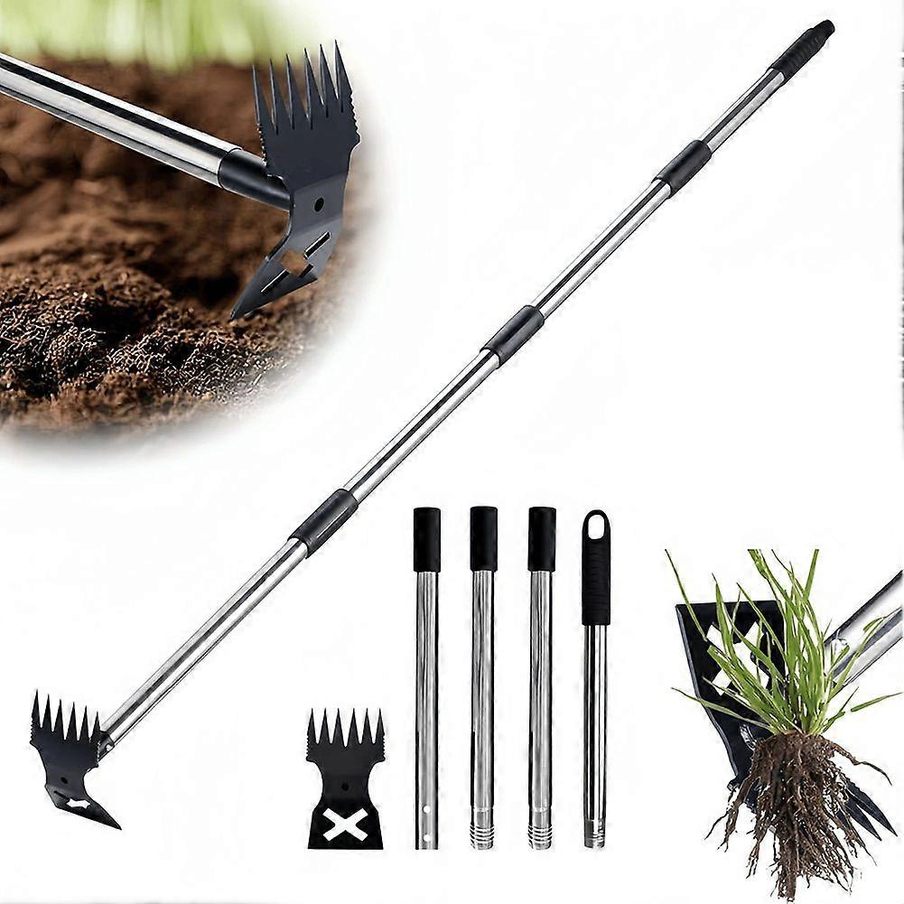 2 in 1 Heavy Duty Dual Head Weeding Tool Garden Hoe for Flower Beds Vegetable Gardens Backyard Yard