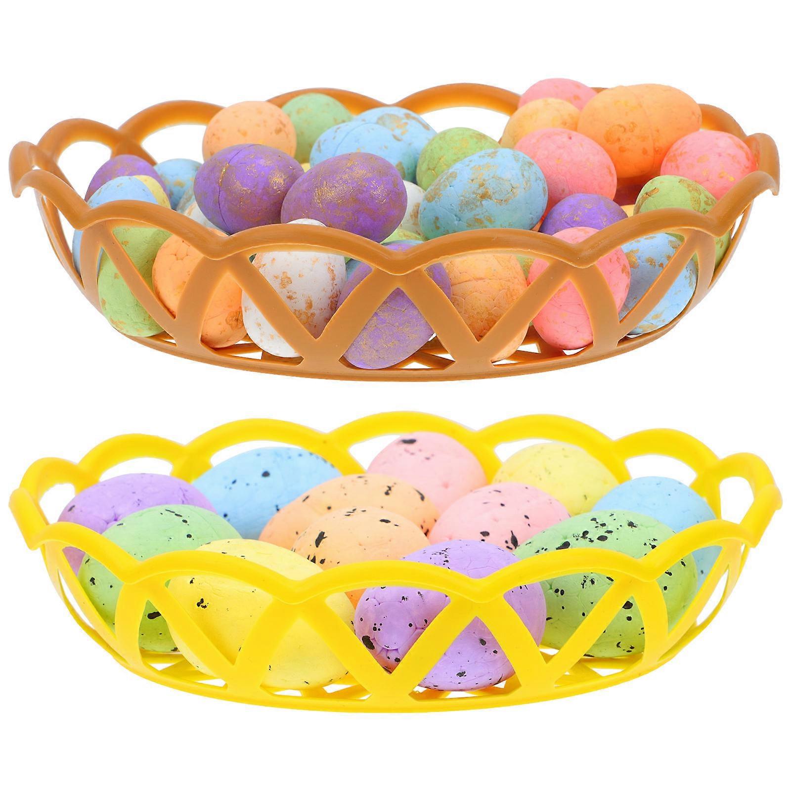 Foam Easter Eggs 2 Sets Creative Simulation DIY Party Supplies Craft Painting Projects Assorted Designs