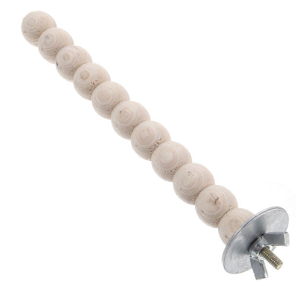Wood Bird Perch for Parrot Standing Light Yellow Safe and Durable Wood Toy Platform 7.87 Inches