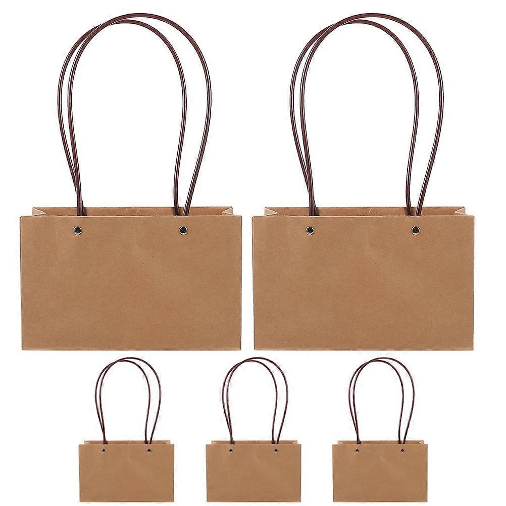 5pcs Handheld Floral Packing Bags with Handles for Bouquet Display, Parties & Special Occasions