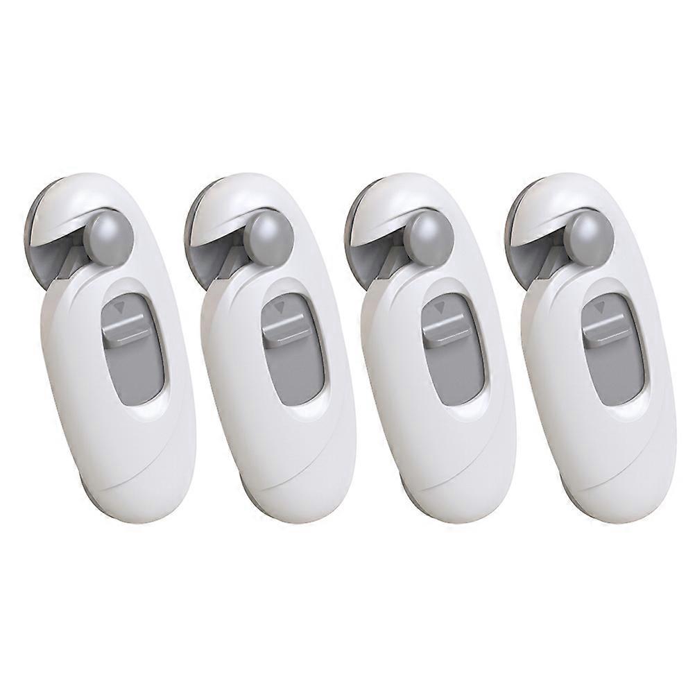 Child Proof Locks 4Pcs Safety Locking For Childproofing Cabinets Home Safety White ABS Material