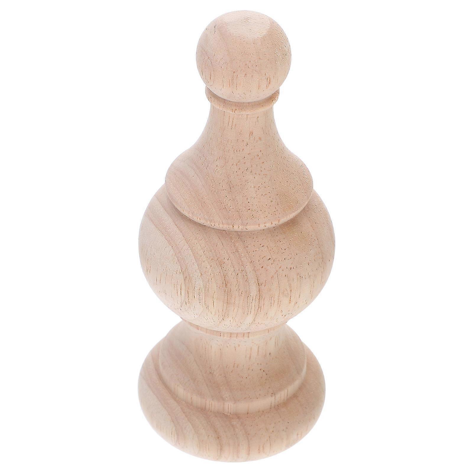 Versatile Wooden Finials: Crafts Finials For Curtain Rods And Furniture Decor In Elegant Khaki Color 1Pack