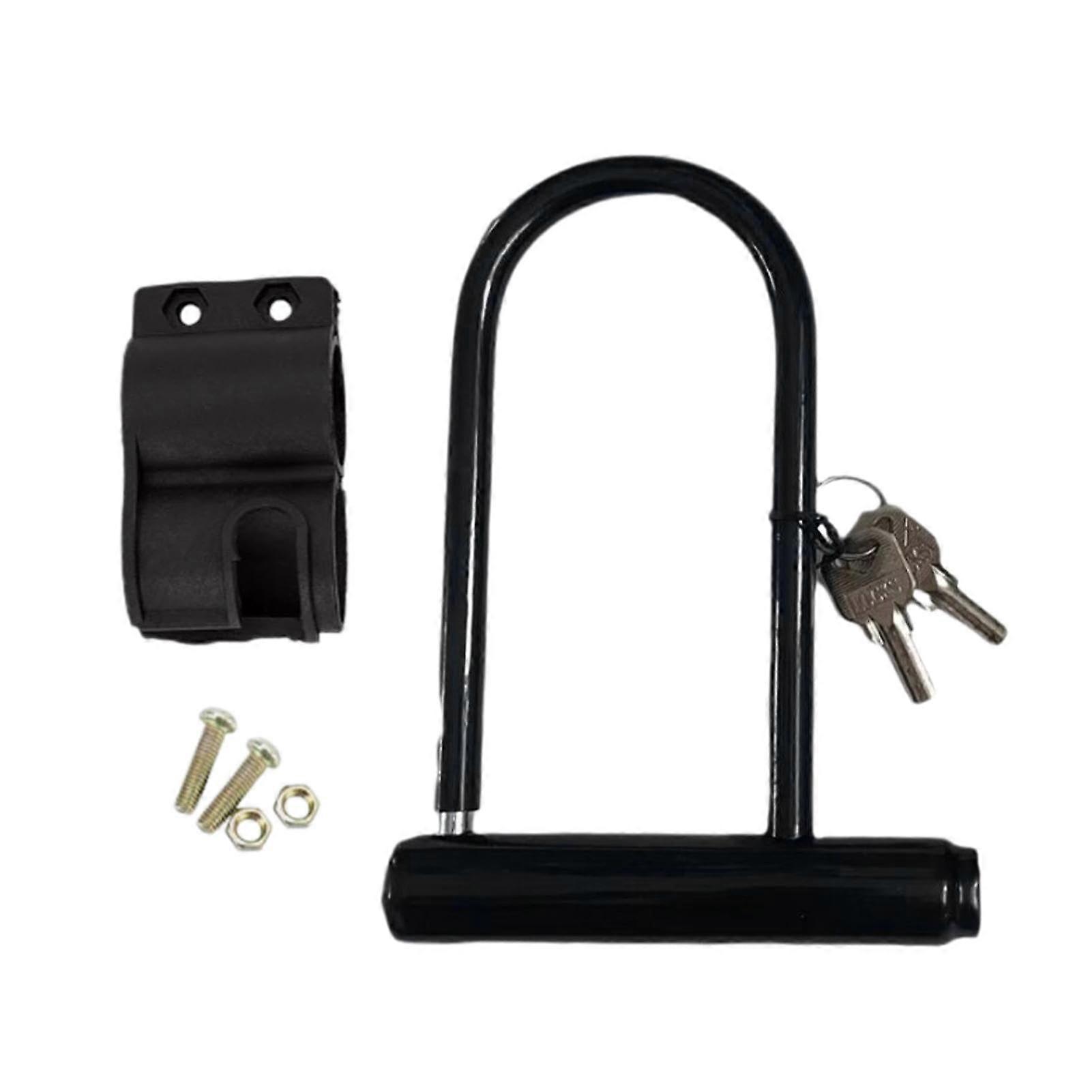 Scooter U Lock Anti Theft Multipurpose Bike Locks Black Bicycle U Lock, Userfriendly Scooter Lock for Commuting, Travel, Daily Life