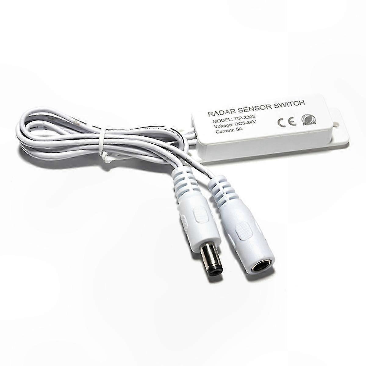 Microwave Radar Sensor Switch, 5.8GHz DC 5-24V Human Motion Detector for LED Lighting Control