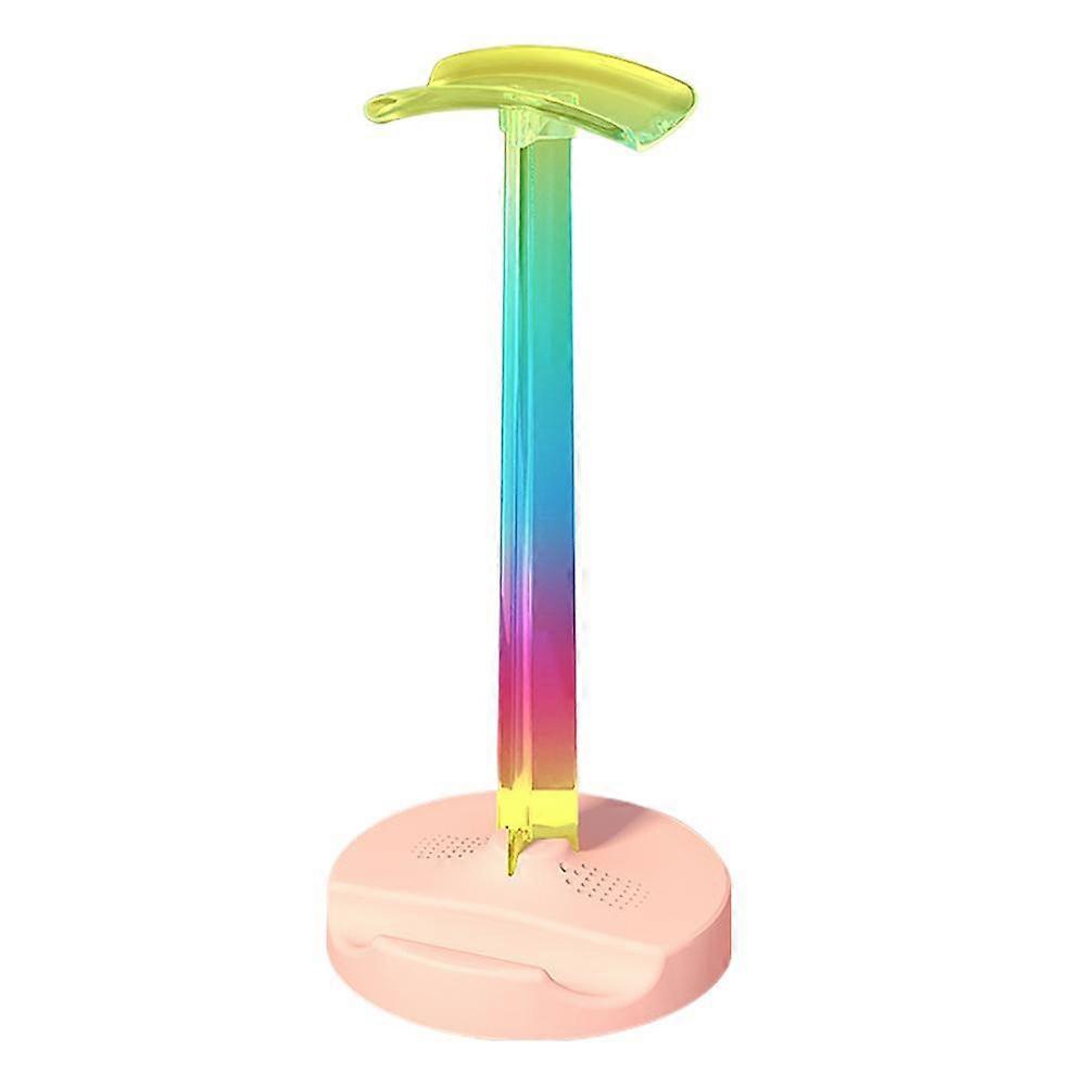 RGB Headphone Stand with 7-Color LED Lights Multi-Functional Aromatherapy Phone Tablet Holder Stable Anti-Slip Design for Gaming Setup