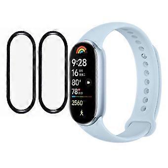 2Pcs/Pack For Xiaomi Mi Band 9 Watch Screen Protector Anti-Scratch PMMA Film (Black Edge) SZRH A-D