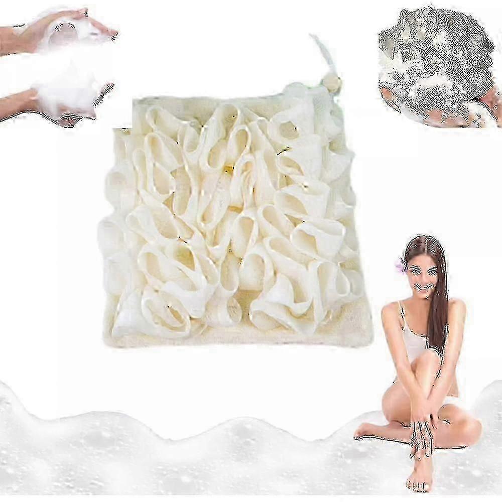 2 i 1 Bath Loofah Sponge - Beige