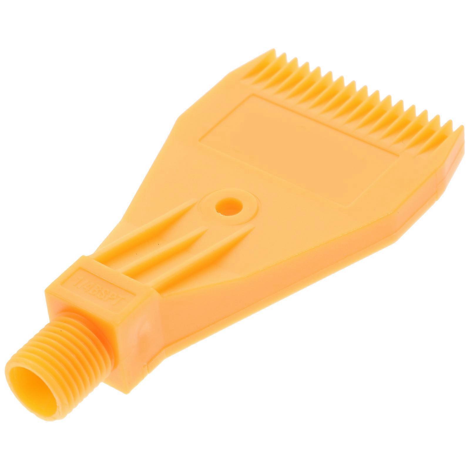 Blower Flat End Nozzle Wind Spray Nozzle for Drying Plastic Bags Yellow Abs Material with Noise Reduction 1Set
