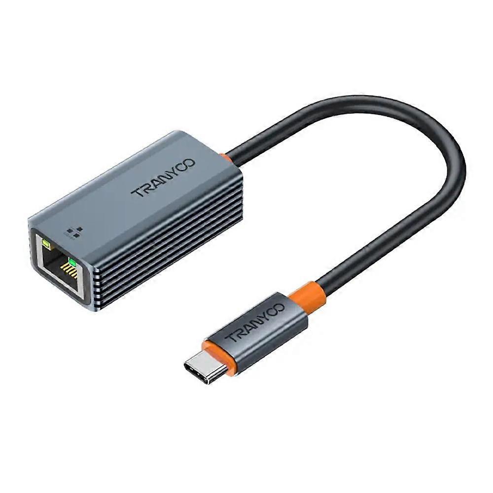 TRANYOO HB10-C USB-C to RT45 Gigabit Ethernet Aluminum Alloy Adapter Cable