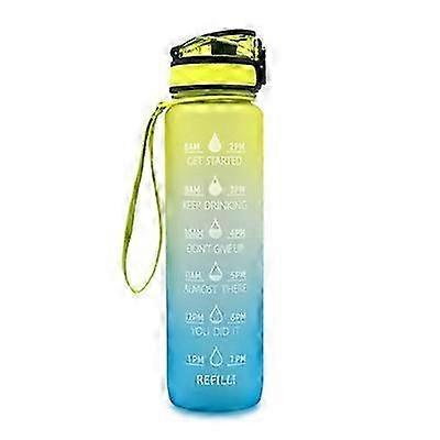 Large Water Bottle with Motivational Time Marker