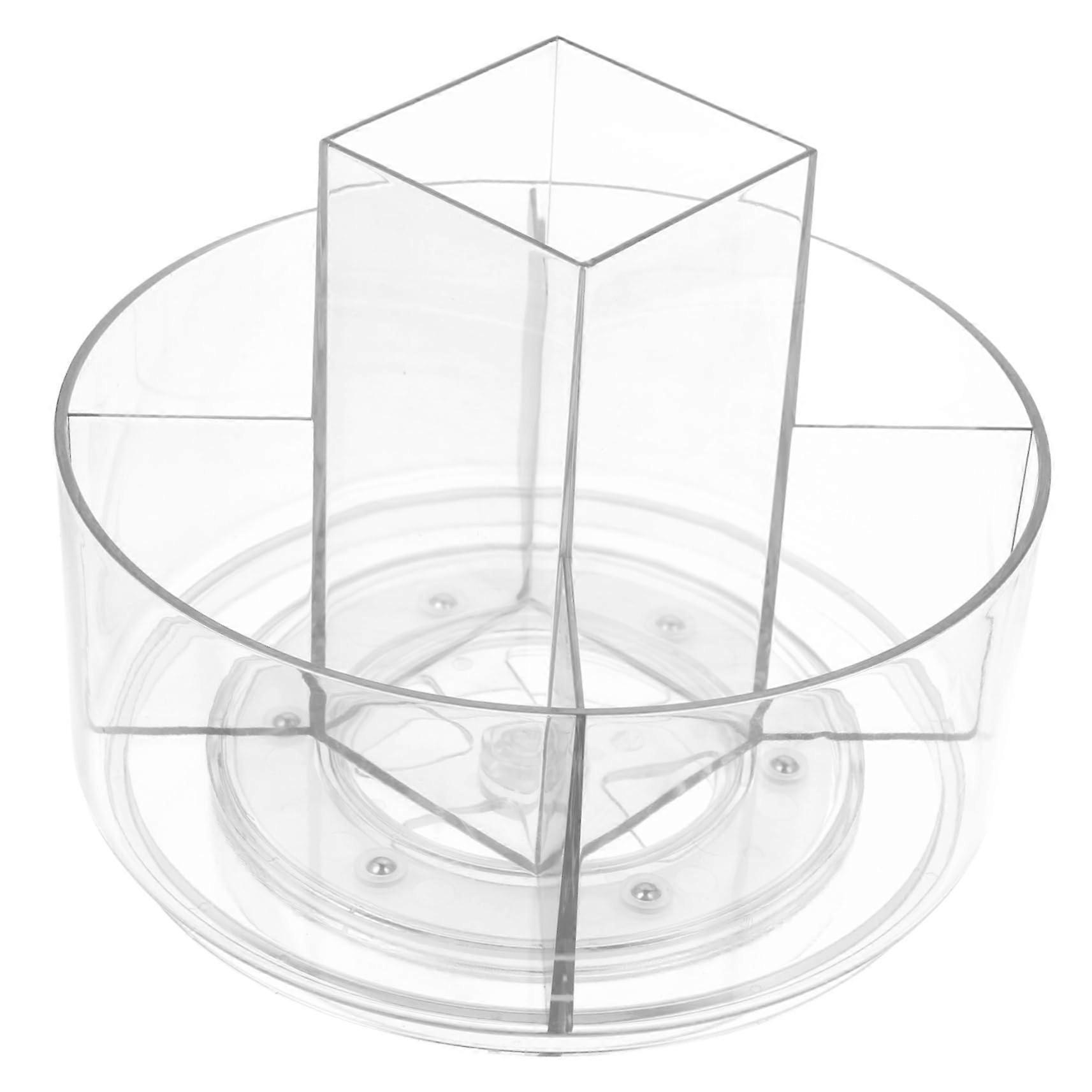 Rotatable Desktop Cosmetics Rack Spinning Makeup Organizer With Single Compartments For Home Office And Cosmetic Store