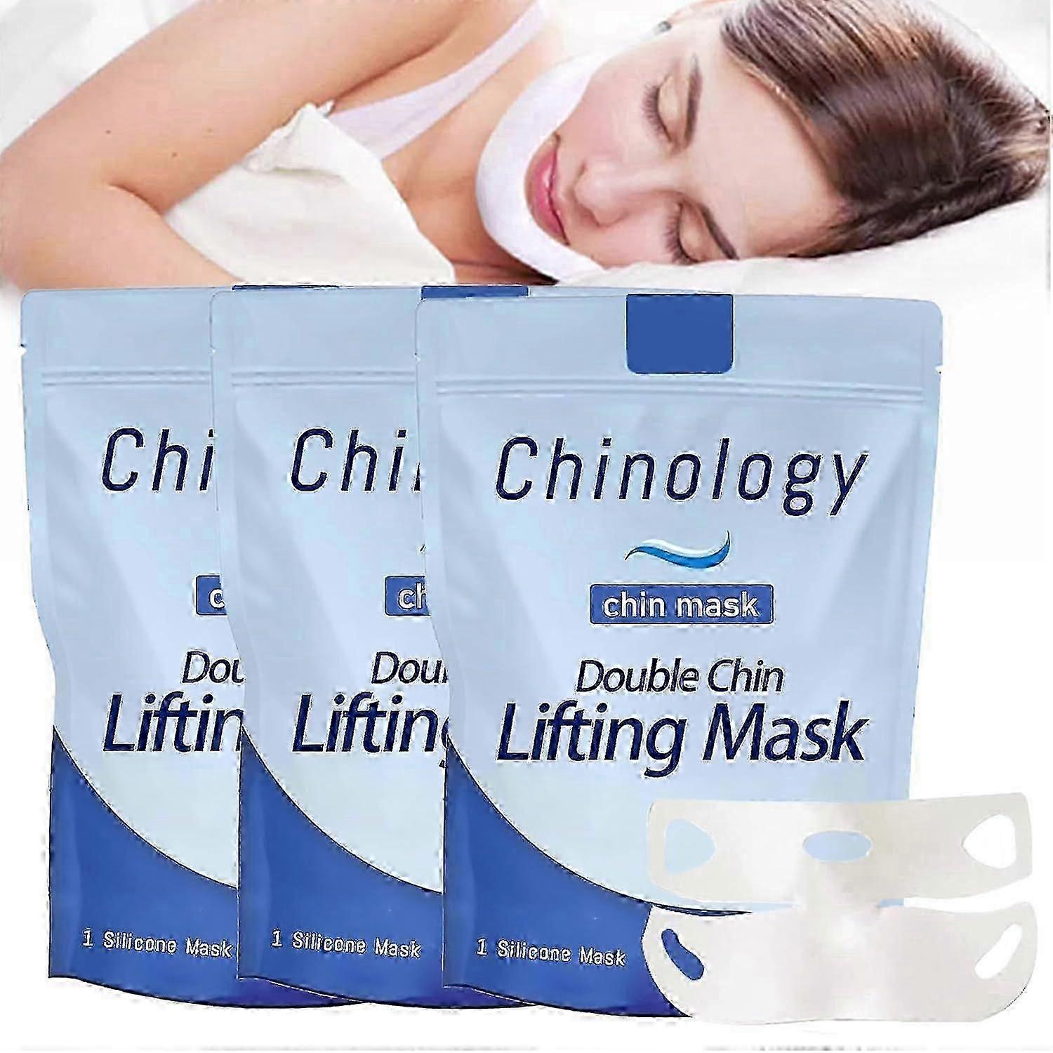 1-3x Chinology Double Chin Lifting Mask, Chinology Double Chin Mask, V Line Lifting Double Chin Mask, Chinology Face Neck Jawline Firming Mask