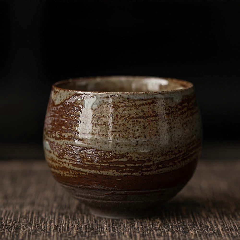 Retro Coarse Pottery Tea Cup Stoneware Teacup Ancient Style Kung Fu Teaware Style B