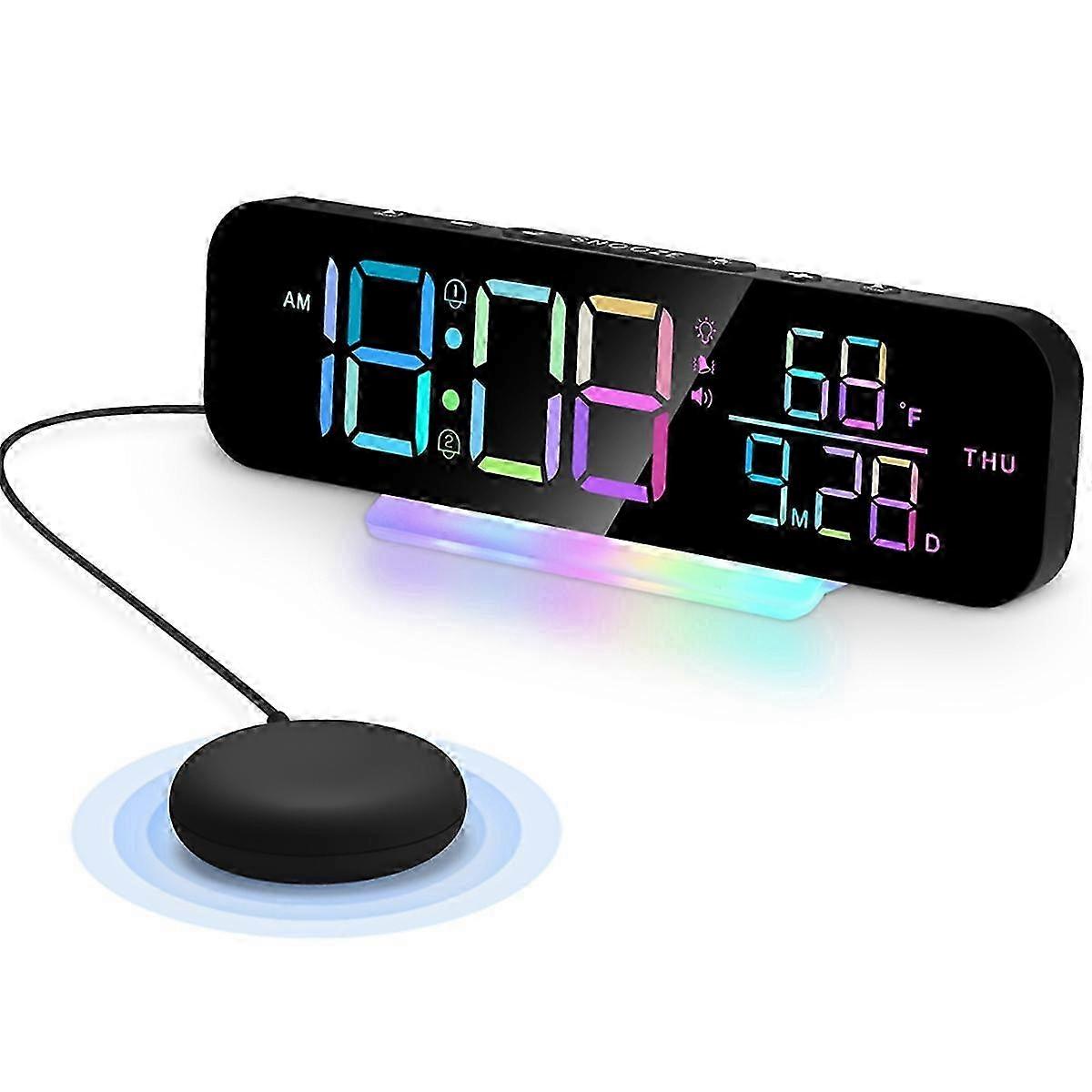 Vibrating Clock with Super Loud Alarm and Bed Shaking Vibrator.