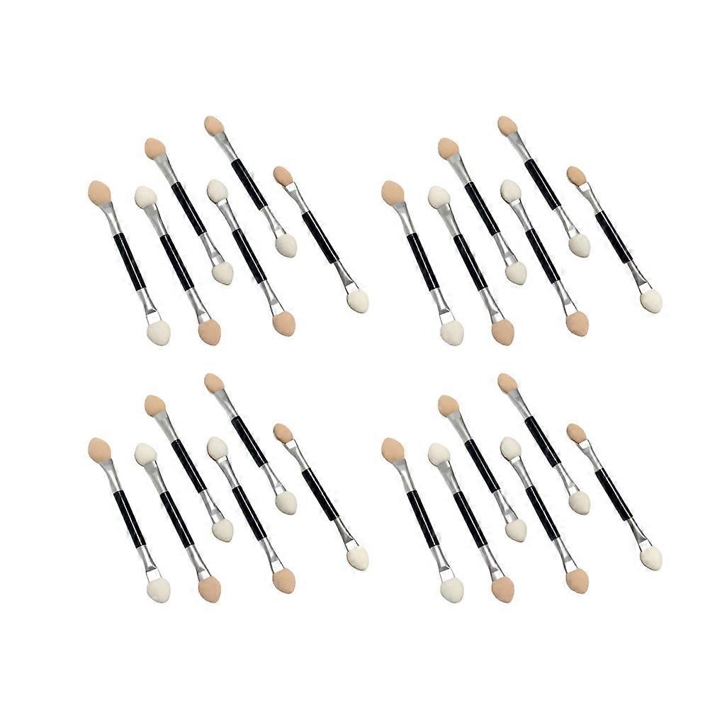 30Pcs Eye Shadow Brush Double-Ended Design Suitable for Women's Parties Assorted Color Makeup Package