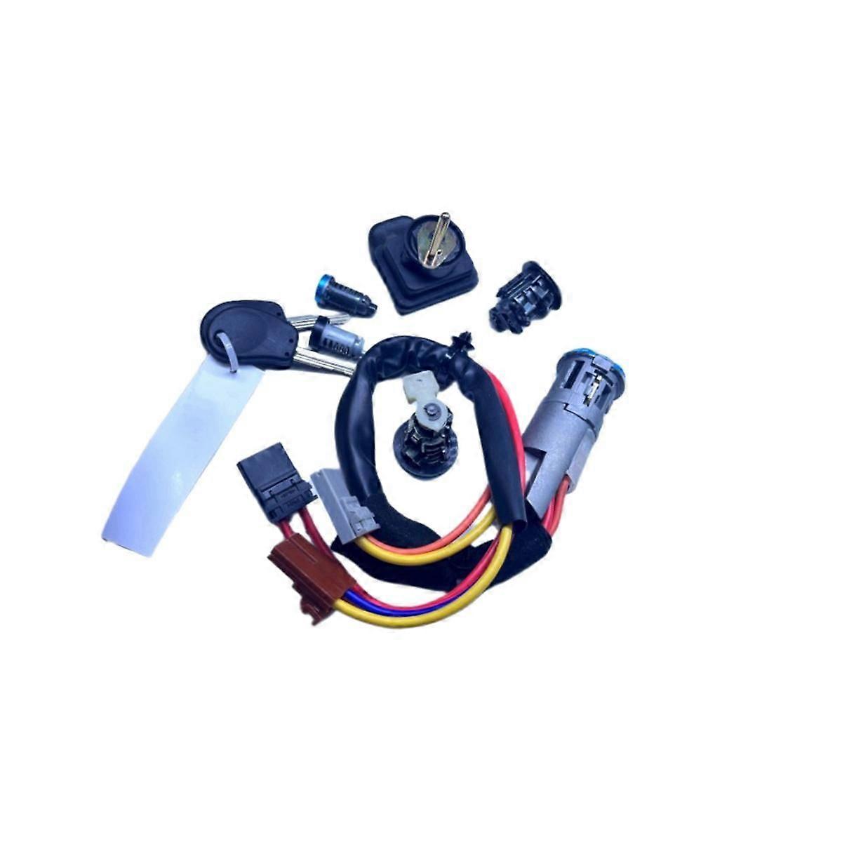 Car Door Lock Cylinder Ignition Switch Fuel Tank Cover Lock Assembly with 2 Keys 4162F7 for (N2)