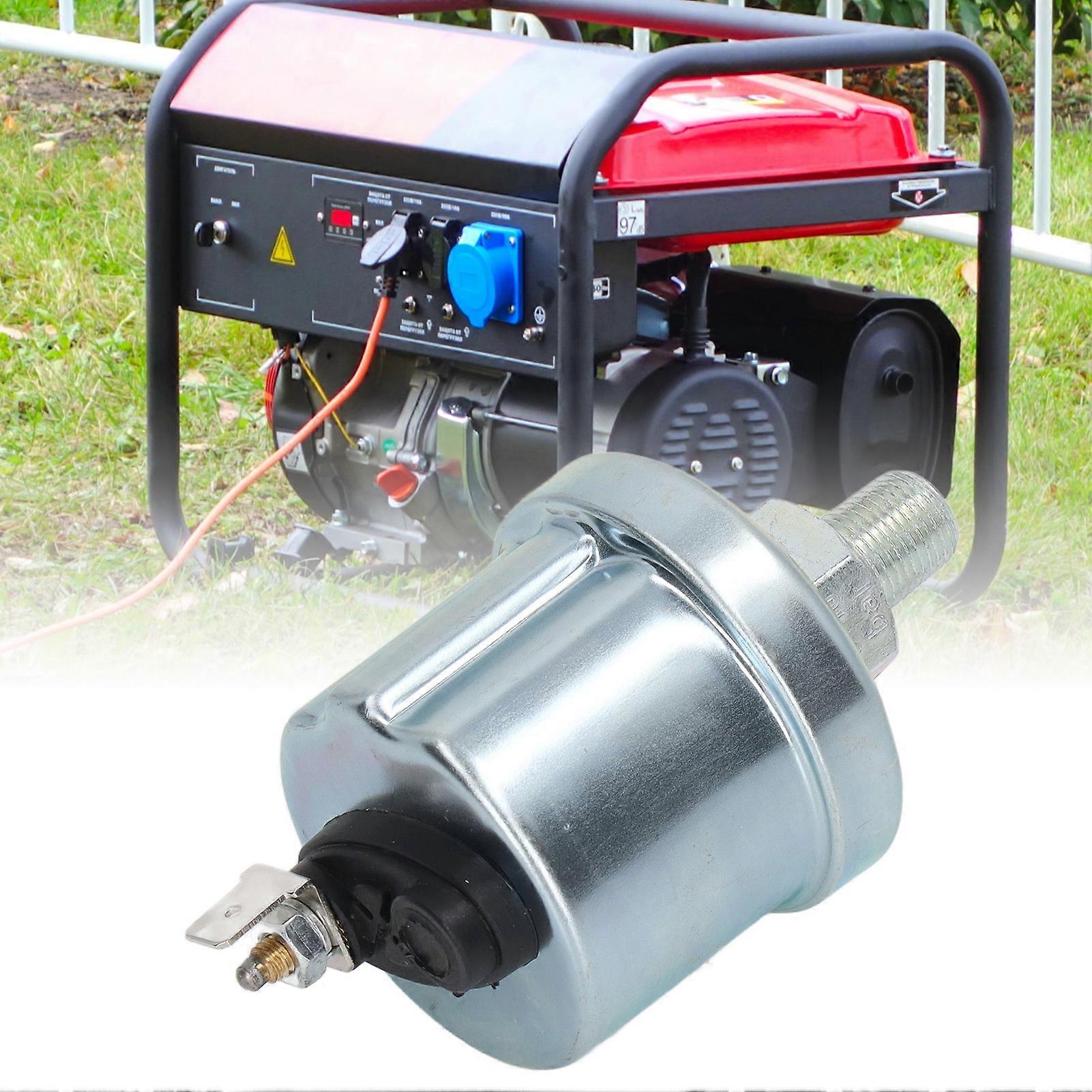 Oil Pressure Sensor Aluminium Alloy Stable Generator Oil Pressure Sensor for VDO 1/8 NPT 0‑10Bar Glossy Finish Single Head 