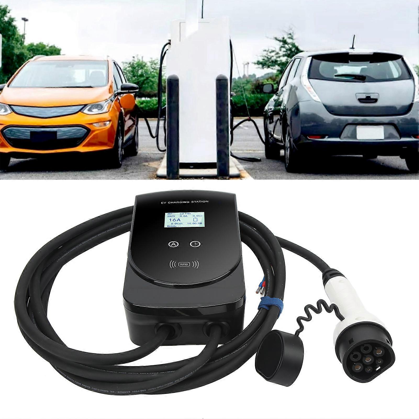 Type 2 EV Charger 16A 415V 11KW 3-Phase Portable 5m Cable
