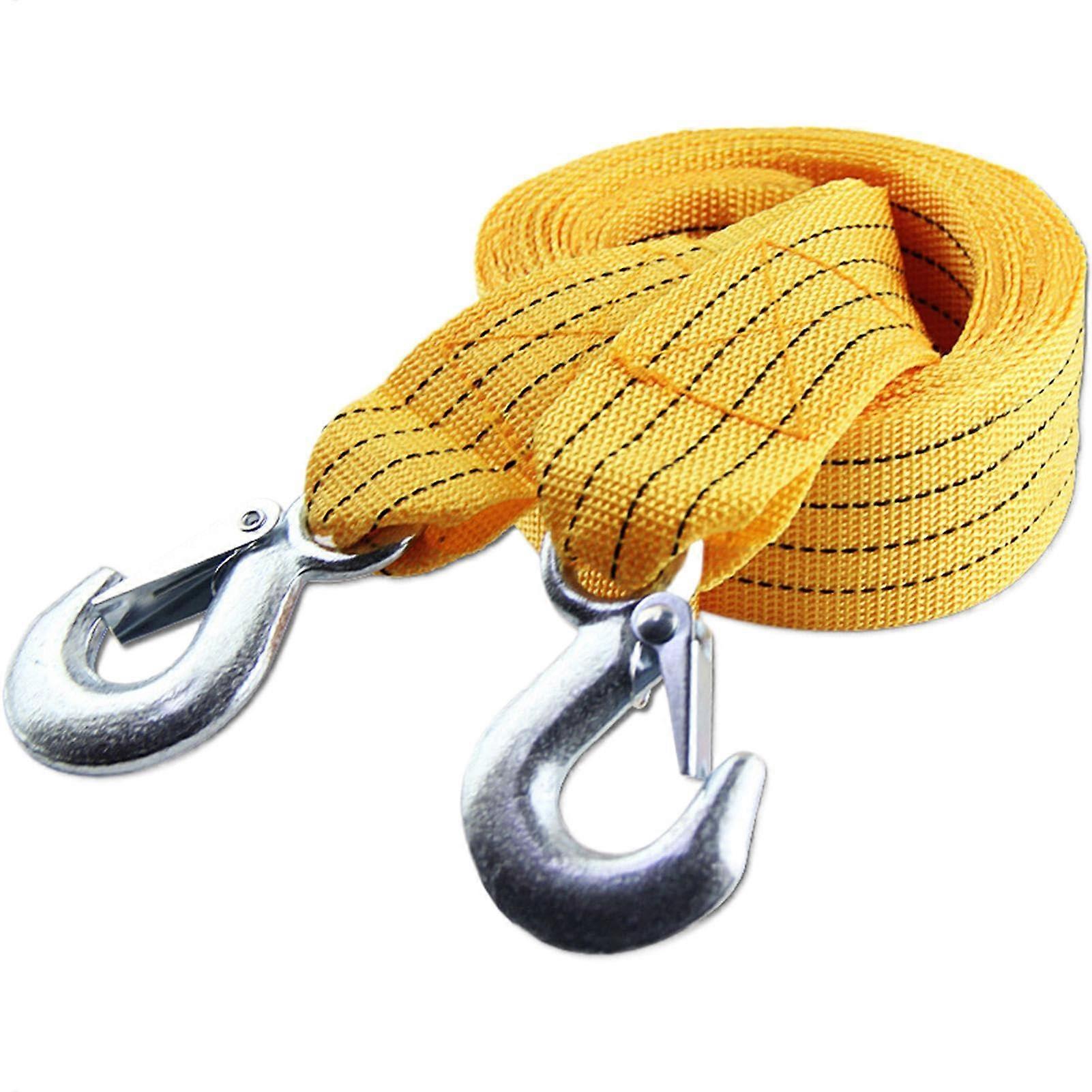 Nylon Tow Strap With Hooks HeavyDuty Vehicle Recovery Rope Nylon Tow Cable For Trucks And SUVs